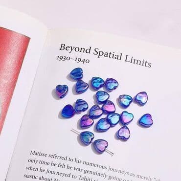 касметика для девочек: Бусины акриловые в виде сердечка с перламутром, размер сердца 7 мм х — 2