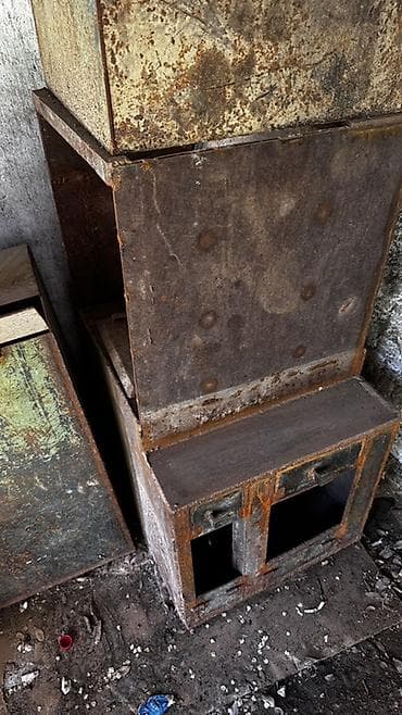 вода буржука: Металлическая печь-буржуйка с дымоходом - Материал: сталь/листовой — 2