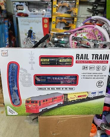 Игрушки: Игровые железные дороги — наборы поездов на батарейках 1) Rail Train — 1