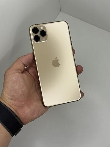 IPhone 11 Pro Max, Б/у, 256 ГБ, Золотой, Чехол, 100 %