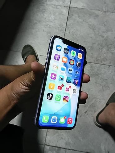 IPhone 11, Б/у, 128 ГБ, Deep Purple, Наушники, Защитное стекло, Чехол, 100 %