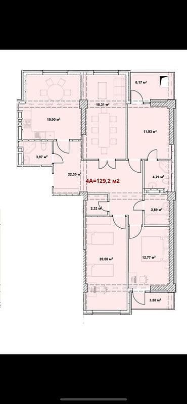 венеция: 4 комнаты, 129 м², Элитка, 16 этаж, Готовая ПСО (под самоотделку) — 2