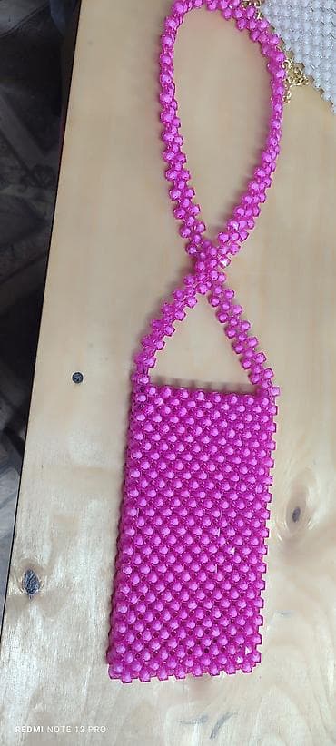 беги джинсы: Сумки и мини-сумочки из бусин (handmade) - Материал: акриловые — 1