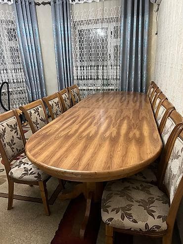 Стол и стул для зала, Новый, Самовывоз, цвет - Коричневый