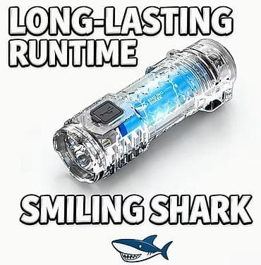 страбаскоп: Фонарь - зажигалка Smiling Shark с боковой COB-панелью и встроенной — 3
