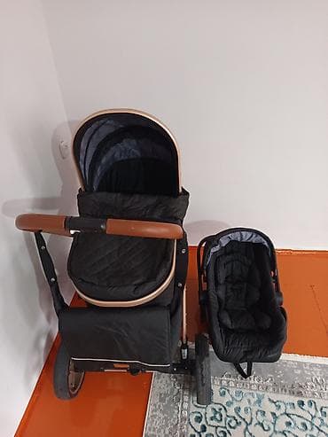 черные джинсы: Коляска, цвет - Черный, Б/у — 2