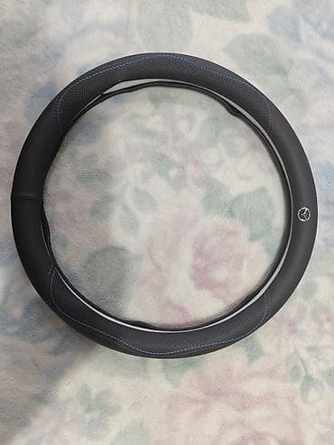 подушка руля: Экокожа Чехол на руль, цвет - Черный, Новый, Бесплатная доставка — 3