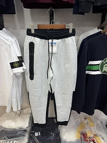 fleec: Мужские брюки, M, L, XL, Nike, Новый, цвет - Серый, Самовывоз — 1