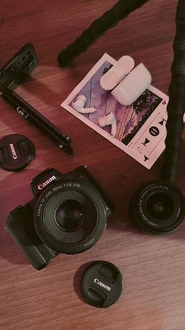 пленочный фотоаппарат: Canon M50, EF-50mm + kit15-45. В хорошем состоянии. Продаю дешего — 1