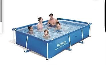 Бассейны: Каркасный прямоугольный бассейн Bestway Steel Pro - Размеры: 2,59 м × — 1