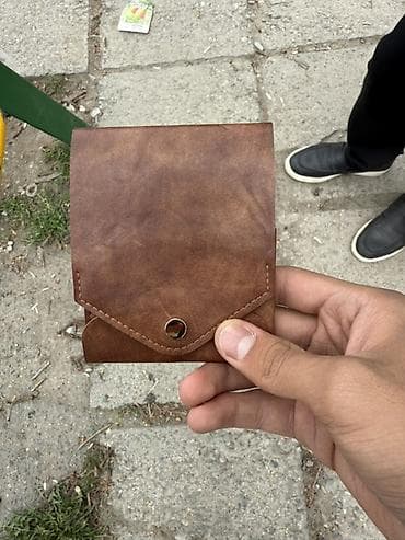 мужские портмоне бишкек инстаграм: Компактный кожаный кошелёк-конверт - Материал: коричневая — 2