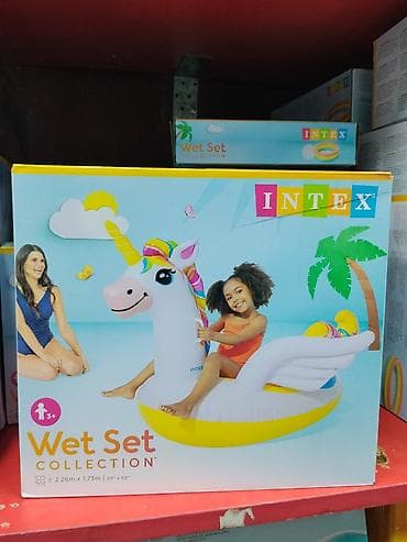 яркие: Надувной плот-единорог Intex Wet Set Collection - Бренд: Intex - — 1