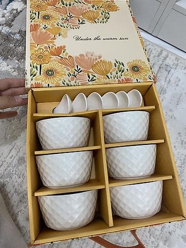 ложки набор: Подарочный набор пиал с ложками “Under the warm sun”. Состав: - 6 — 1