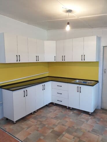 ламинированные столешницы для кухни цена: Ашкана гарнитуру, Жаңы, түсү - Ак, ДСП, Акысыз жеткирүү — 15