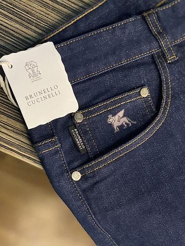 Джинсы: Джинсы Brunello Cucinelli, темно-синий деним - Фирменные джинсы из — 3