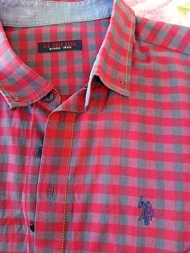 хьюго босс мужская одежда: Мужская рубашка, S, Us Polo Assn, Б/у, цвет - Красный — 2