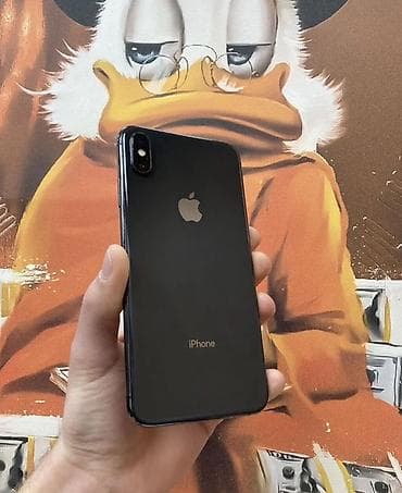 aplle xs: IPhone Xs Max, Б/у, 64 ГБ, Space Gray, Зарядное устройство, Защитное стекло, Чехол, 79 % — 2