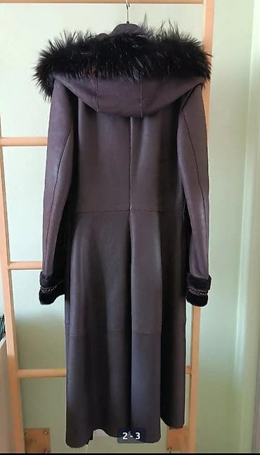 турецкие дубленки фирмы: Дубленка, Классическая модель, Турция, Длинная модель, С капюшоном, S — 5