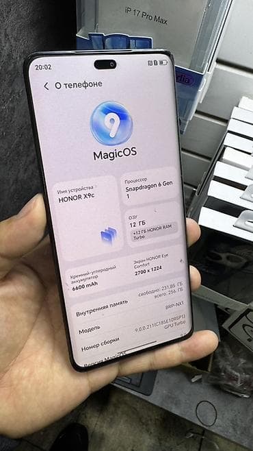 z fold 1: Honor X9c, Б/у, 256 ГБ, цвет - Серый, 2 SIM — 2