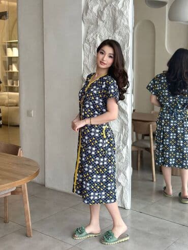 домашние халаты больших размеров: Халат, Хлопок, Узбекистанская, XS, 2XS, L — 11