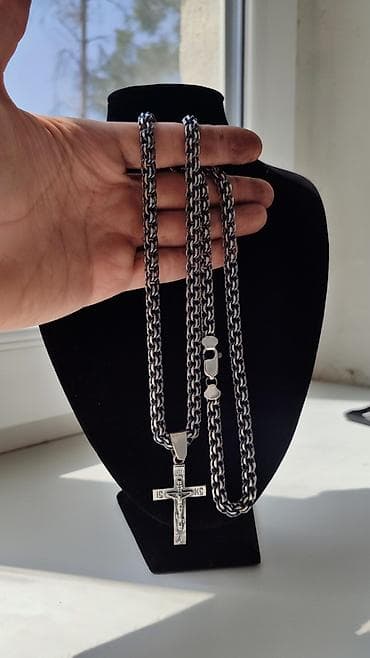 Цепь "Бисмарк" Серебро 925°проба Ручная работа Вес 68 гр Длина 65 at lalafo.kg Цепь "Бисмарк" Серебро 925°проба Ручная работа Вес 68 гр Длина 65