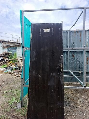 Ички жасалга: Межкомнатная дверь с ручкой и замком - Материал: полотно из МДФ/ДВП с — 1