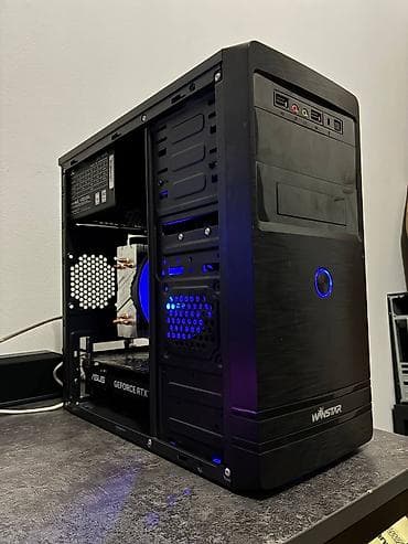 башенный: Компьютер, ядер - 6, ОЗУ 16 ГБ, Для работы, учебы, Б/у, AMD Ryzen 5, NVIDIA GeForce RTX 3050, HDD + SSD — 1