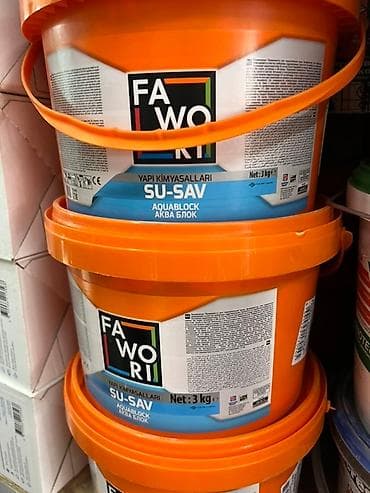 Водоотталкивающая мастика Fawoori SU-SAV Aquablock в оранжевых ведрах