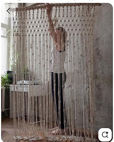 коса ручной: Занавеска для дверей, Хлопок, Готовое изделие — 3