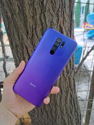 Redmi, Redmi 9, Б/у, 64 ГБ, цвет - Фиолетовый, 1 SIM, 2 SIM