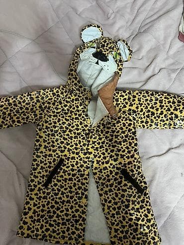Детский дождевик/пальто с капюшоном «леопард» до 3-5 лет — 1
