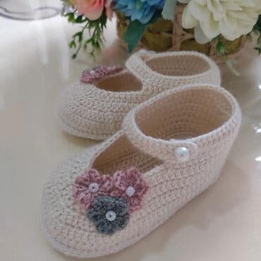 обувь на годик: Детские пинетки, размер 12 см на 6 месяц — 6