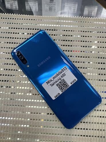 Samsung Galaxy A50, Б/у, 64 ГБ, цвет - Голубой, 1 SIM, 2 SIM at lalafo.kg Samsung Galaxy A50, Б/у, 64 ГБ, цвет - Голубой, 1 SIM, 2 SIM