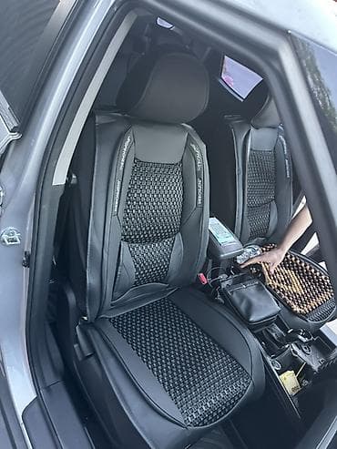 Чехлы Экокожа, С подушкой, цвет - Черный, Б/у, Самовывоз