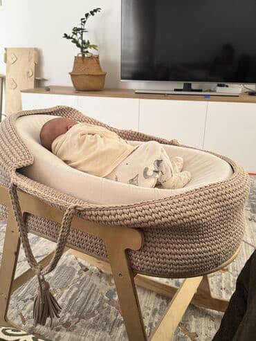 Балдар электр унаалары: Люлька, Бешик, түсү - Саргыч боз — 3