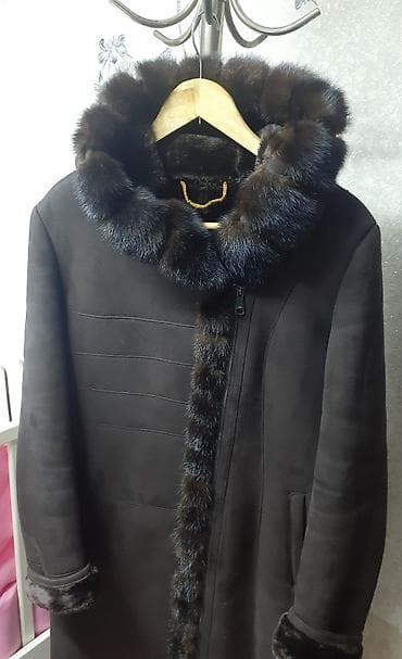 Шорты: Дубленка размер 48-50. цвет темно коричневый. мех натуральный норка — 1