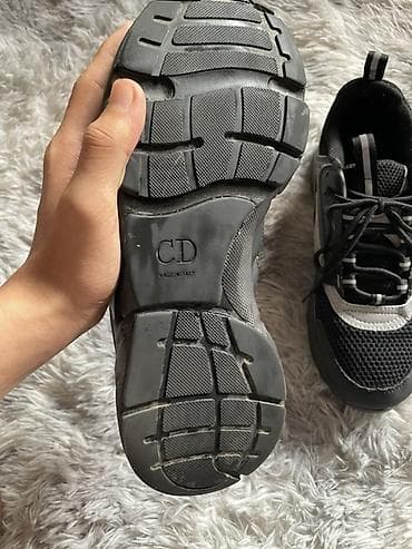 диор спортивка: Кроссовки Dior B22, черные с серыми вставками - Модель: Dior B22 — 4