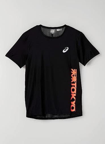 Мужская футболка, 2XL, Asics, Новый, цвет - Черный