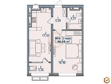 сдаються квартиры: 1 комната, 49 м², Кок-Жар мкр Элитка, 2 этаж, ПСО (под самоотделку) — 5