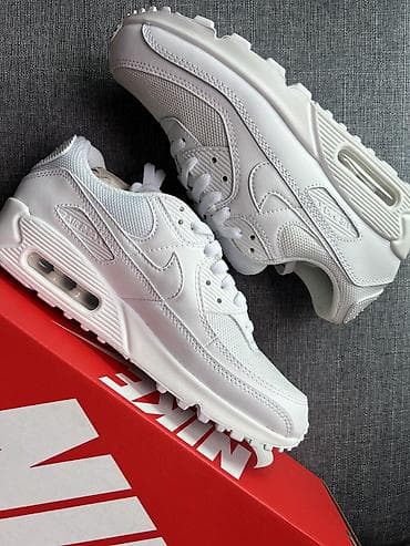 аир макс 90: Мужские кроссовки, 40, Nike, Новый, цвет - Белый, Бесплатная доставка — 1