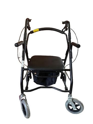 Медициналык эмерек: Роллатор-ходунки с сиденьем и корзиной - 4 колеса: передние — 3