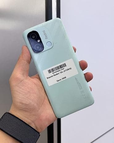 Redmi, Redmi 12C, Б/у, 128 ГБ, цвет - Зеленый, 2 SIM