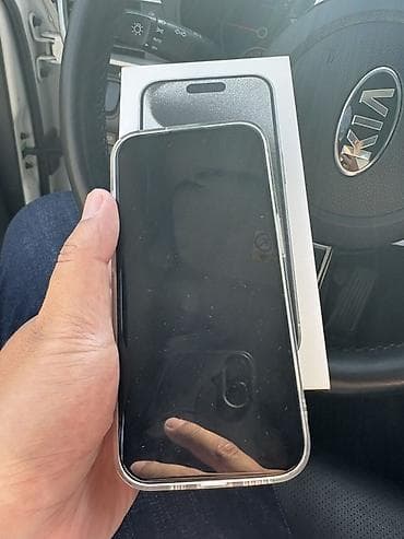 IPhone 15 Pro, Б/у, 256 ГБ, Серебристый, Чехол, 87 %