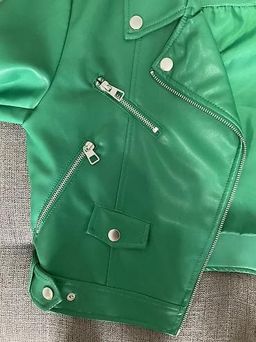 Женская одежда: Кожаная куртка, Косуха, Экокожа, Укороченная модель, XS — 6