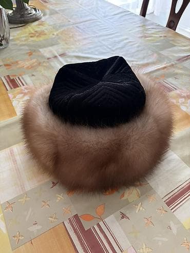 шапки из дубленки: Шапка, Кубанка, Бархат, Зима, Объемная модель — 1