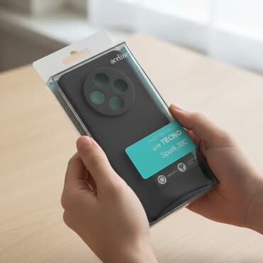 защитные пленки для планшетов evolutive labs: Защитный чехол Aceline Fresh FC-418 для TECNO Spark 30C (TTY), черный — 1