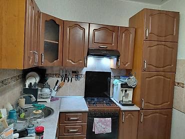 уголок на кухню б у: Кухонный гарнитур, цвет - Коричневый, МДФ — 2