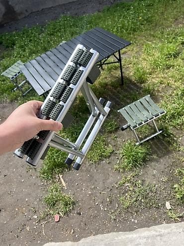 переносной стол: Сдается в аренду складной походный комплект: алюминиевый стол + 4 — 3