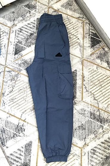 Мужские брюки, M, L, Adidas, Б/у, цвет - Синий, Самовывоз