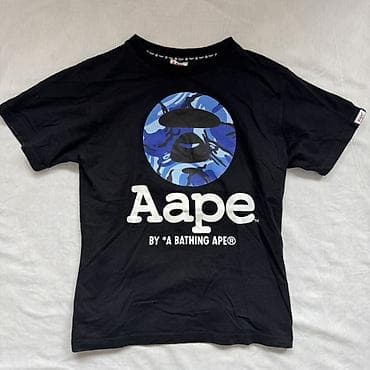 c a: Футболка AAPE by A Bathing Ape - Цвет: черный - Принт: фирменная — 1